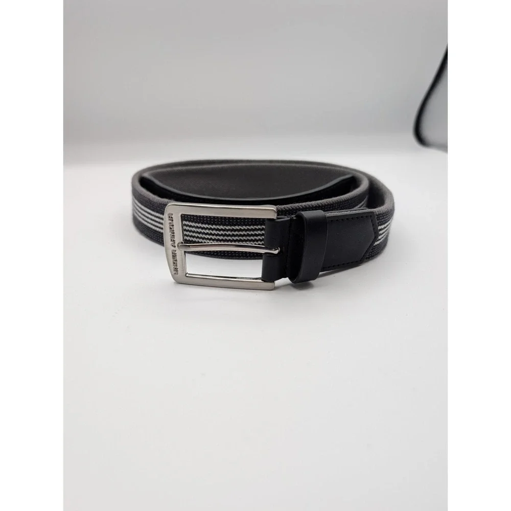 Under Armour Men's Stretch Web Golf Belt Gray Black Stripe Size 38 Adjustable